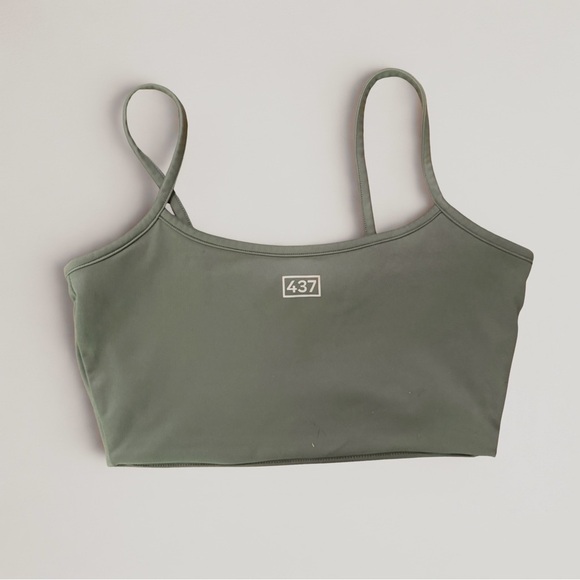 437 Matcha Sports Bra XS Scoop Neck Green - Picture 2 of 4